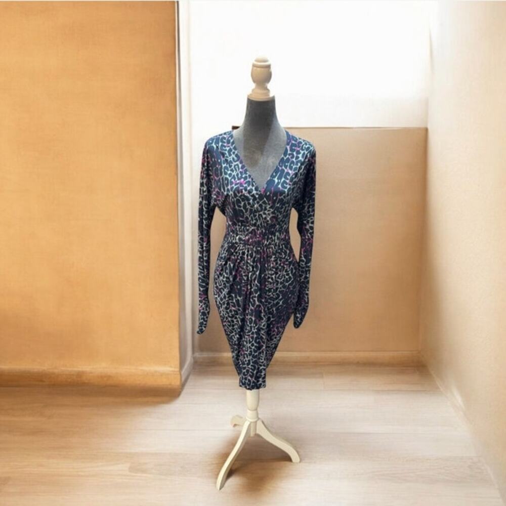 BCBG MAXAZRIA Leopard Jersey Dress SIZE S